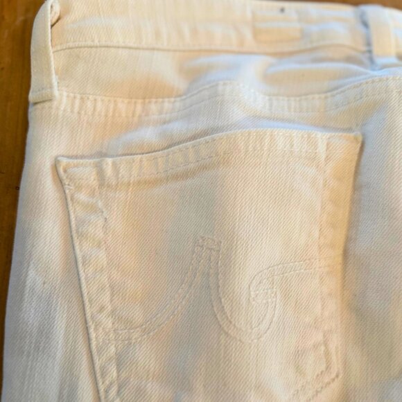 AG Adriano Goldschmied The Ballad Slim Boot Jeans White Denim Size 26R - Picture 8 of 12